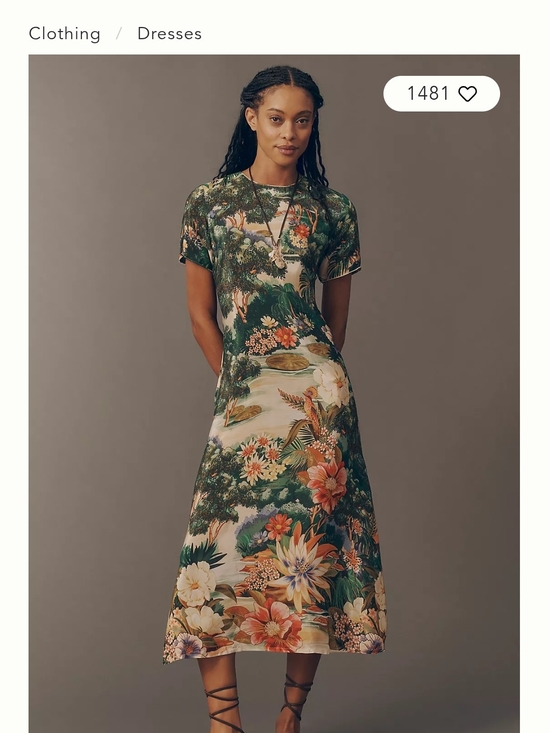 FARM Rio Dresses & Skirts - Farm Rio Short-Sleeve Garden Midi Dress